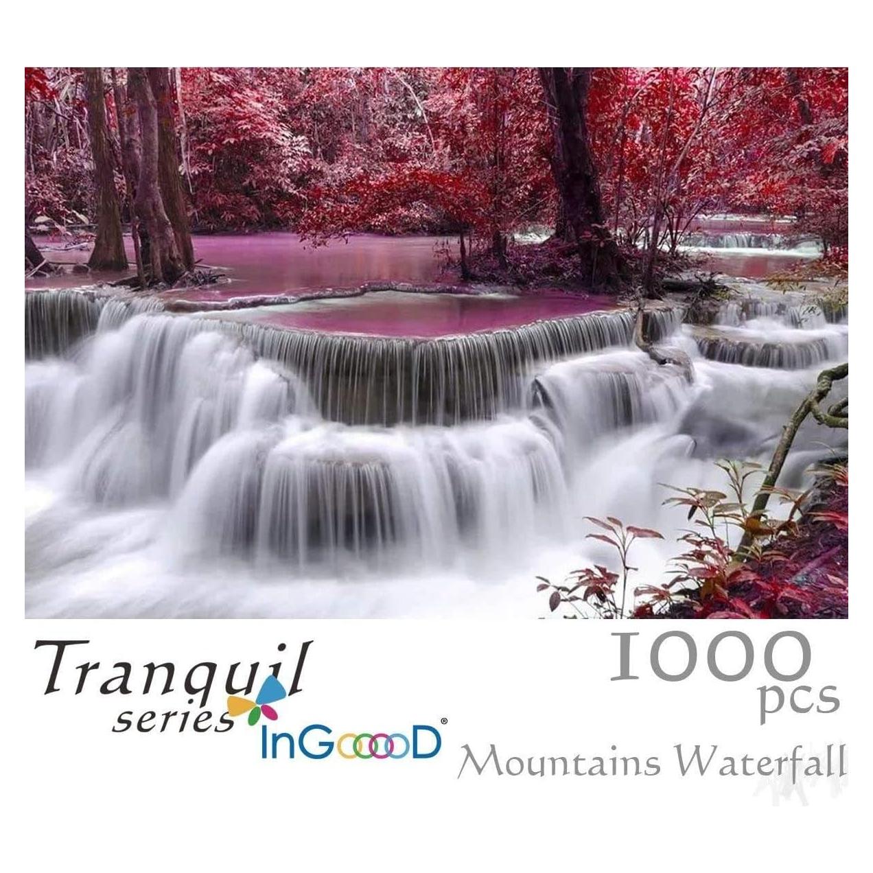 Rompecabezas Ingooood 1000 Piezas - Cascada de Montañas