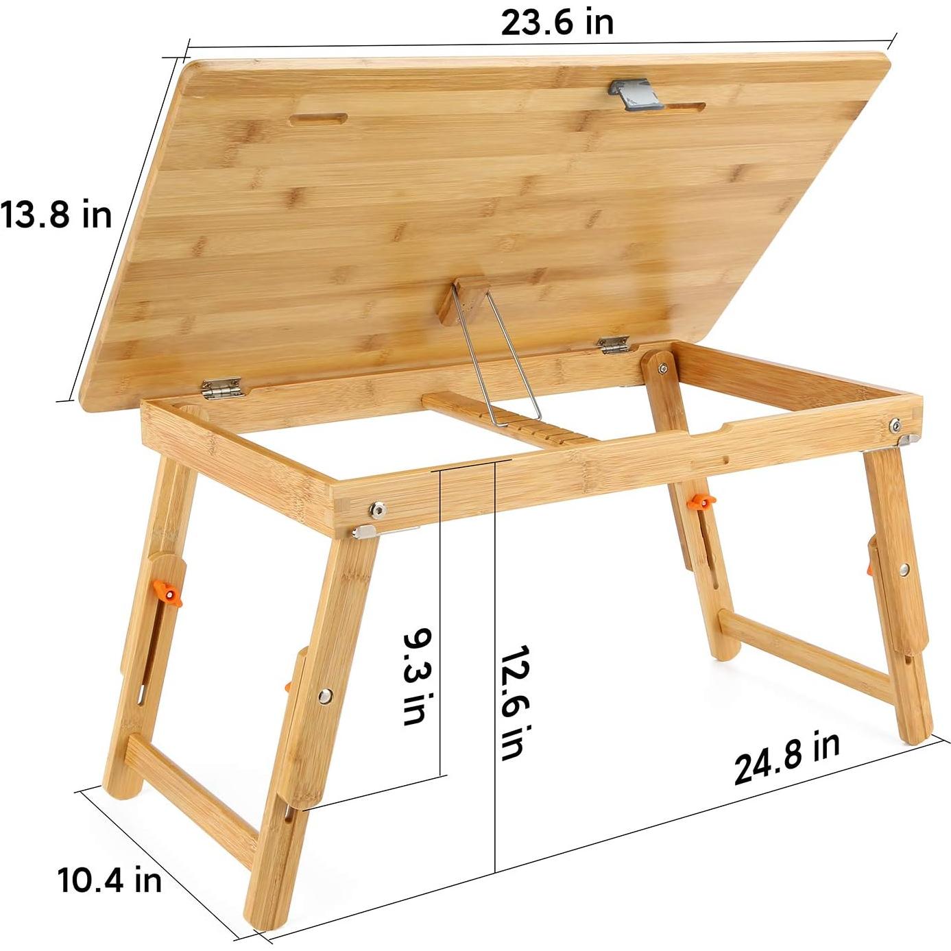 Mesa de Dibujo Ajustable Nnewvante de Bambú 60x35 cm
