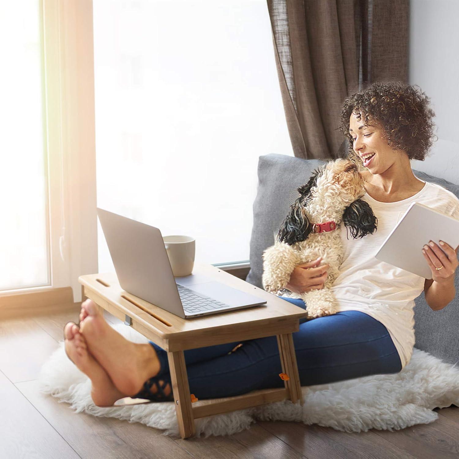 Mesa de Dibujo Ajustable Nnewvante de Bambú 60x35 cm