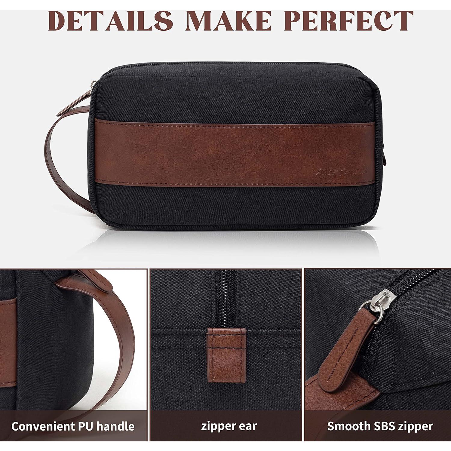 Bolsa de Aseo Vorspack Grande Resistente al Agua Negra