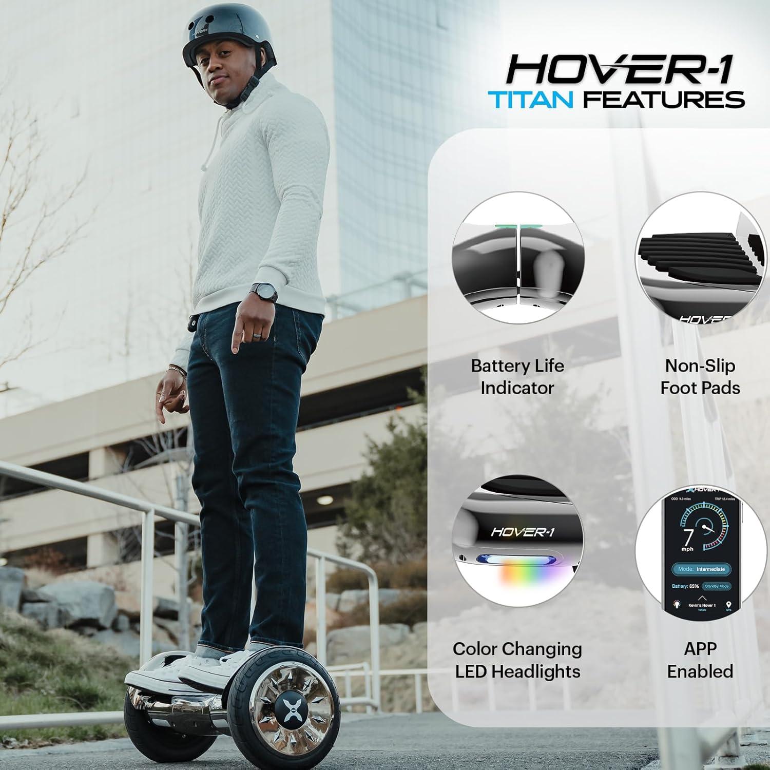 Hoverboard Eléctrico Hover-1 Titan 10" Bluetooth 500W 13KM
