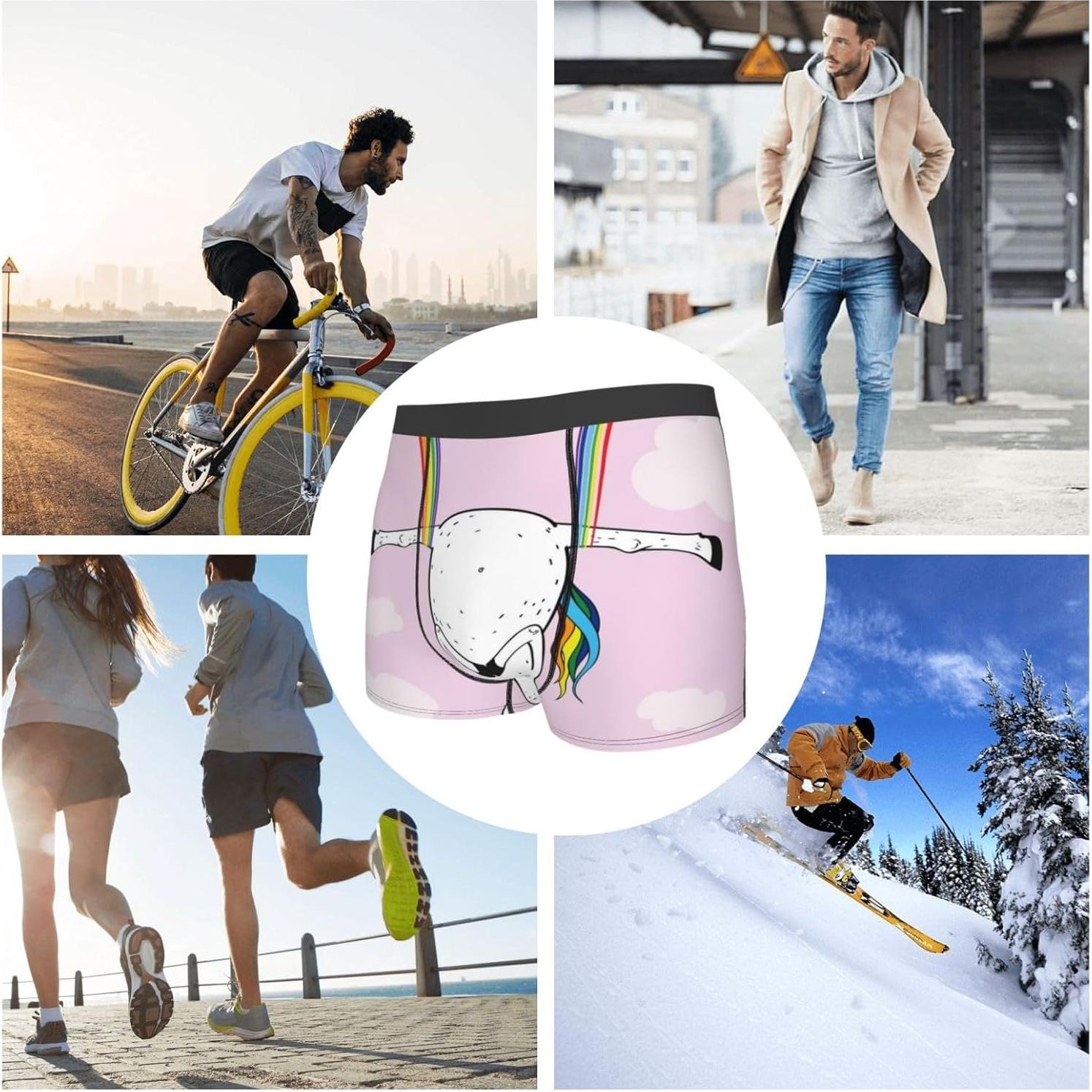 Boxers Cortos para Hombres - Estampado de Yoga Aéreo - Pequeño