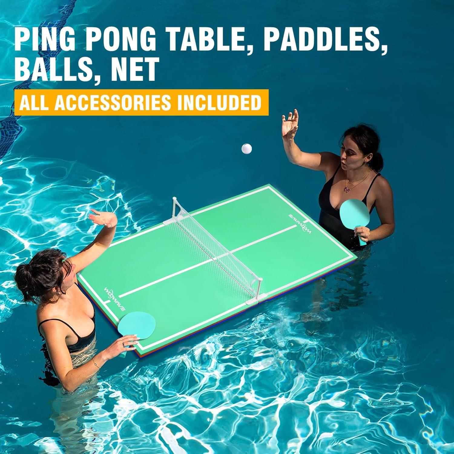 Mesa de Ping Pong Flotante WOOWAVE 142x71 cm para Piscina