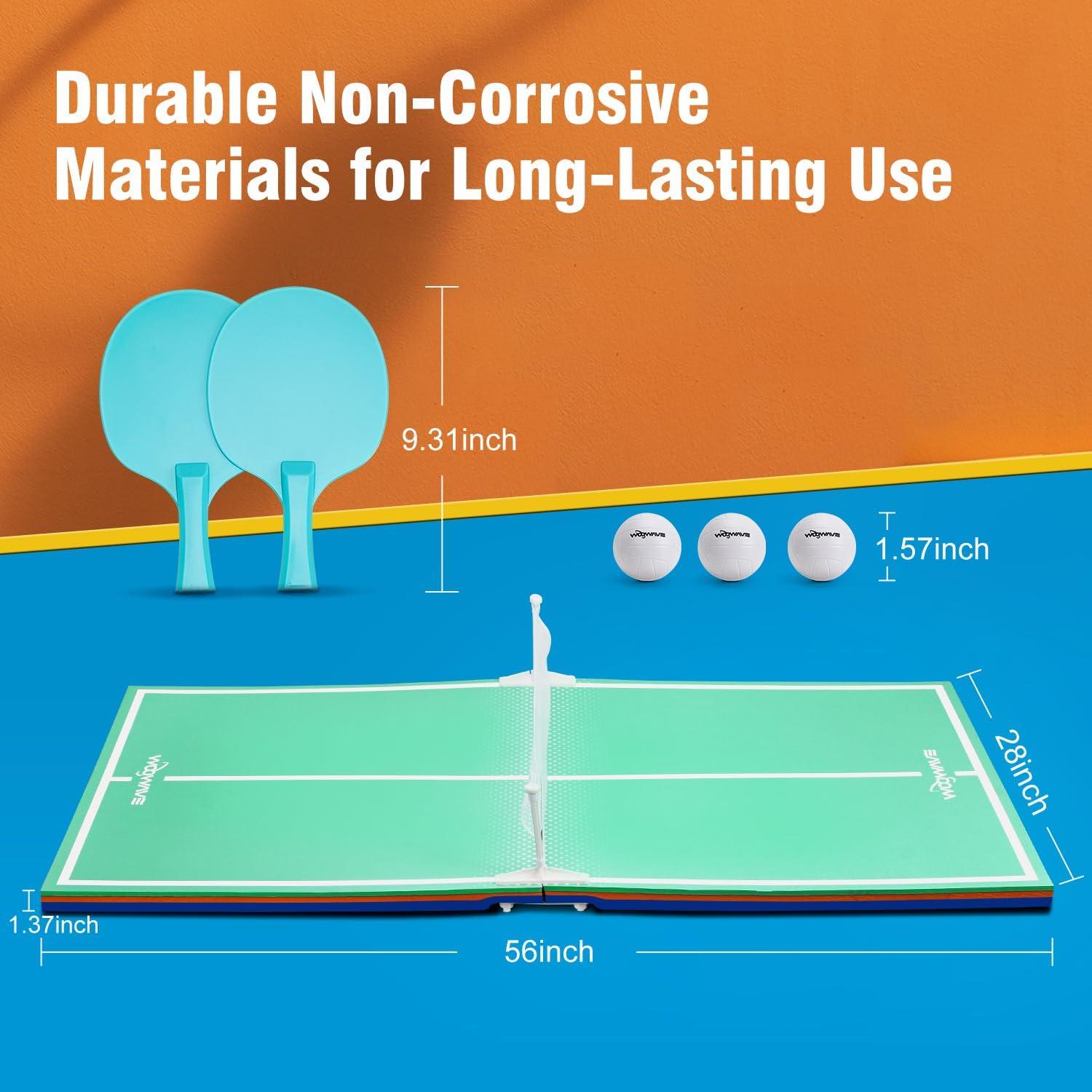 Mesa de Ping Pong Flotante WOOWAVE 142x71 cm para Piscina