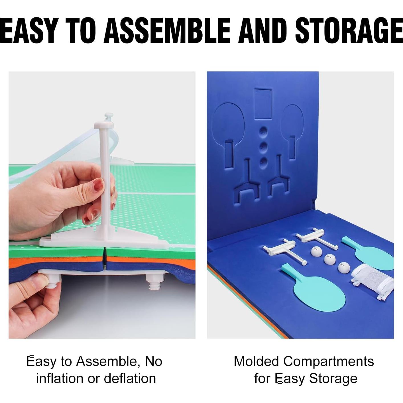 Mesa de Ping Pong Flotante WOOWAVE 142x71 cm para Piscina