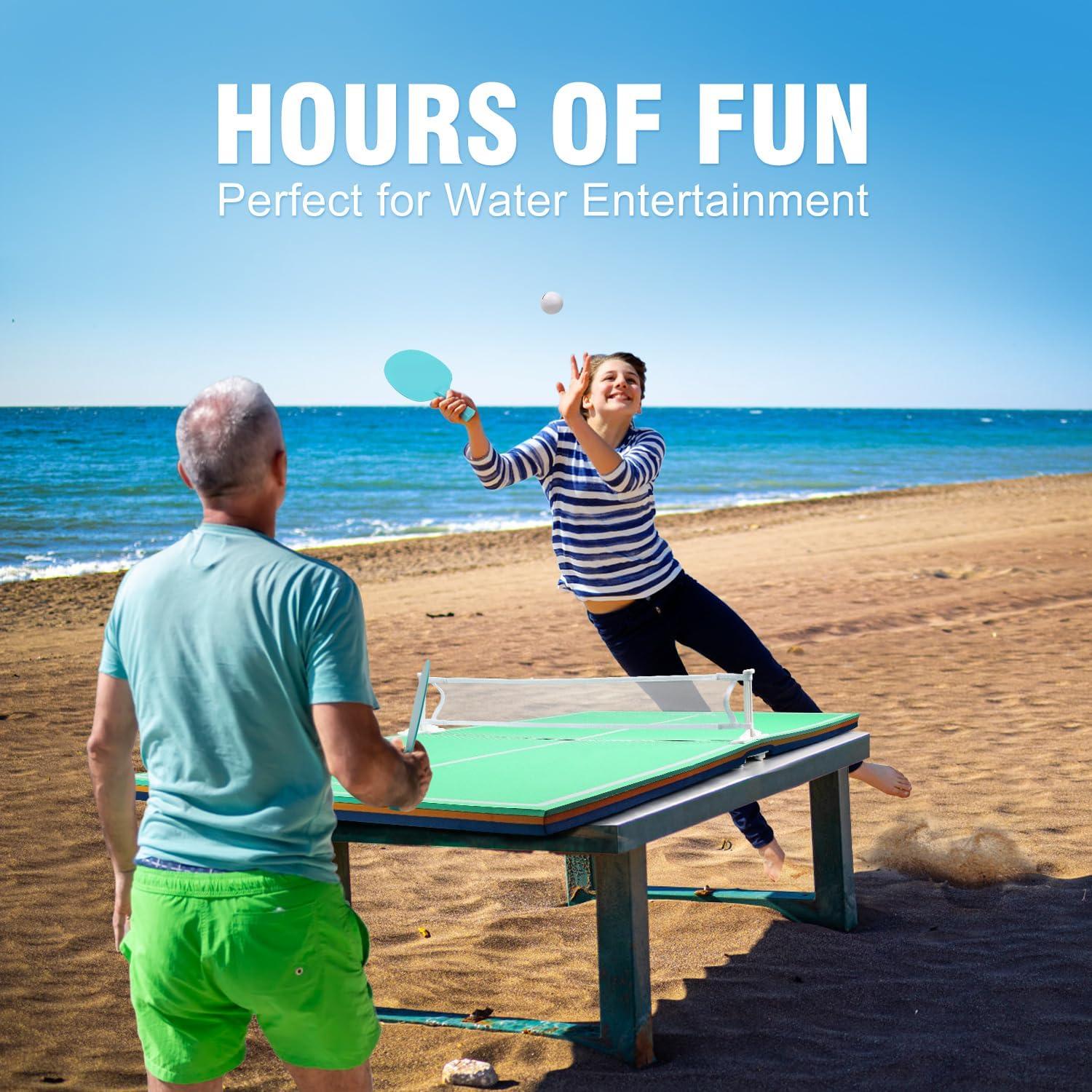 Mesa de Ping Pong Flotante WOOWAVE 142x71 cm para Piscina