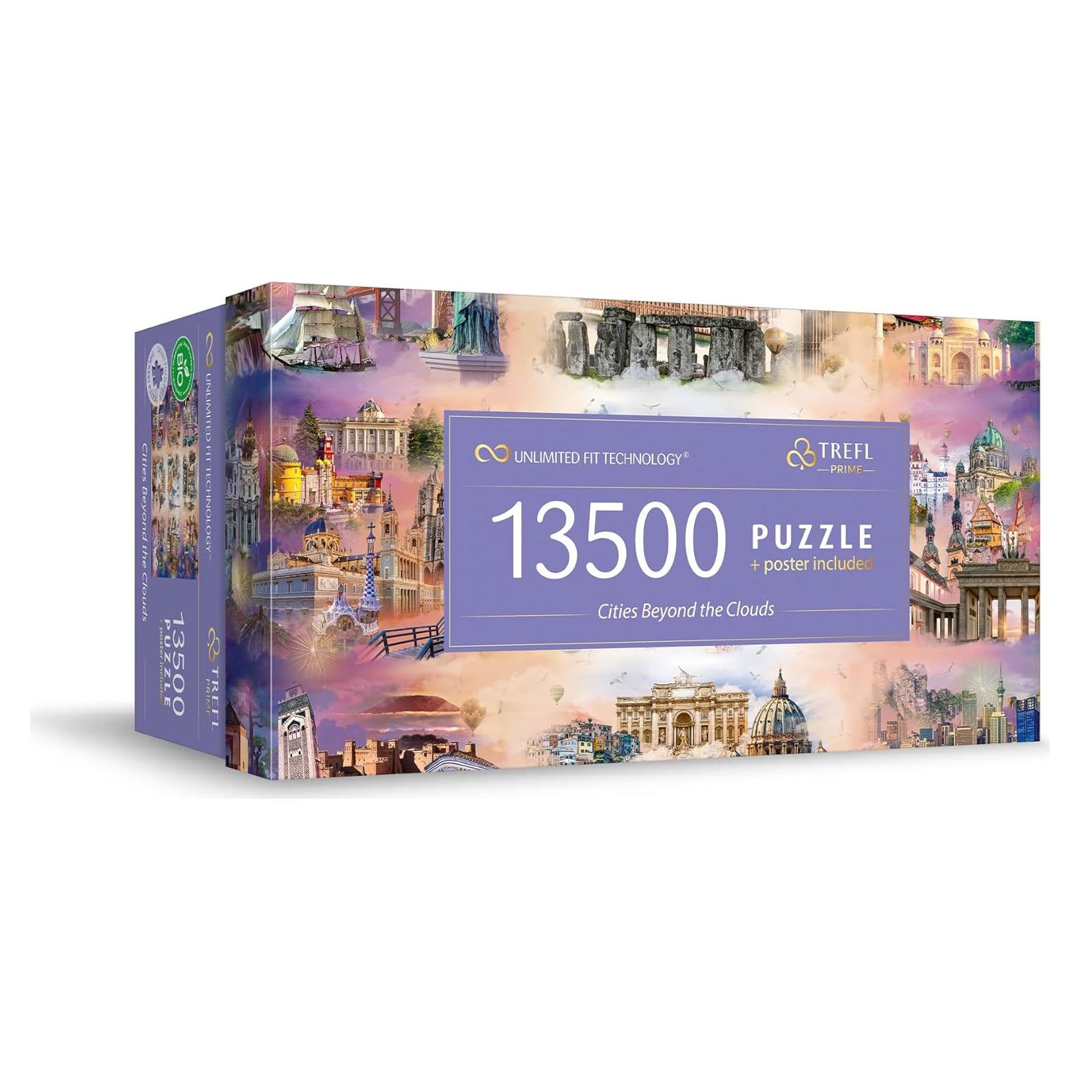 Rompecabezas Trefl Prime 13500 Piezas Ciudades Famosas 198x137cm