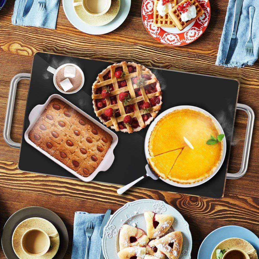 Bandeja Calentadora Eléctrica Nutrichef 36.8x21.8cm Vidrio Templado