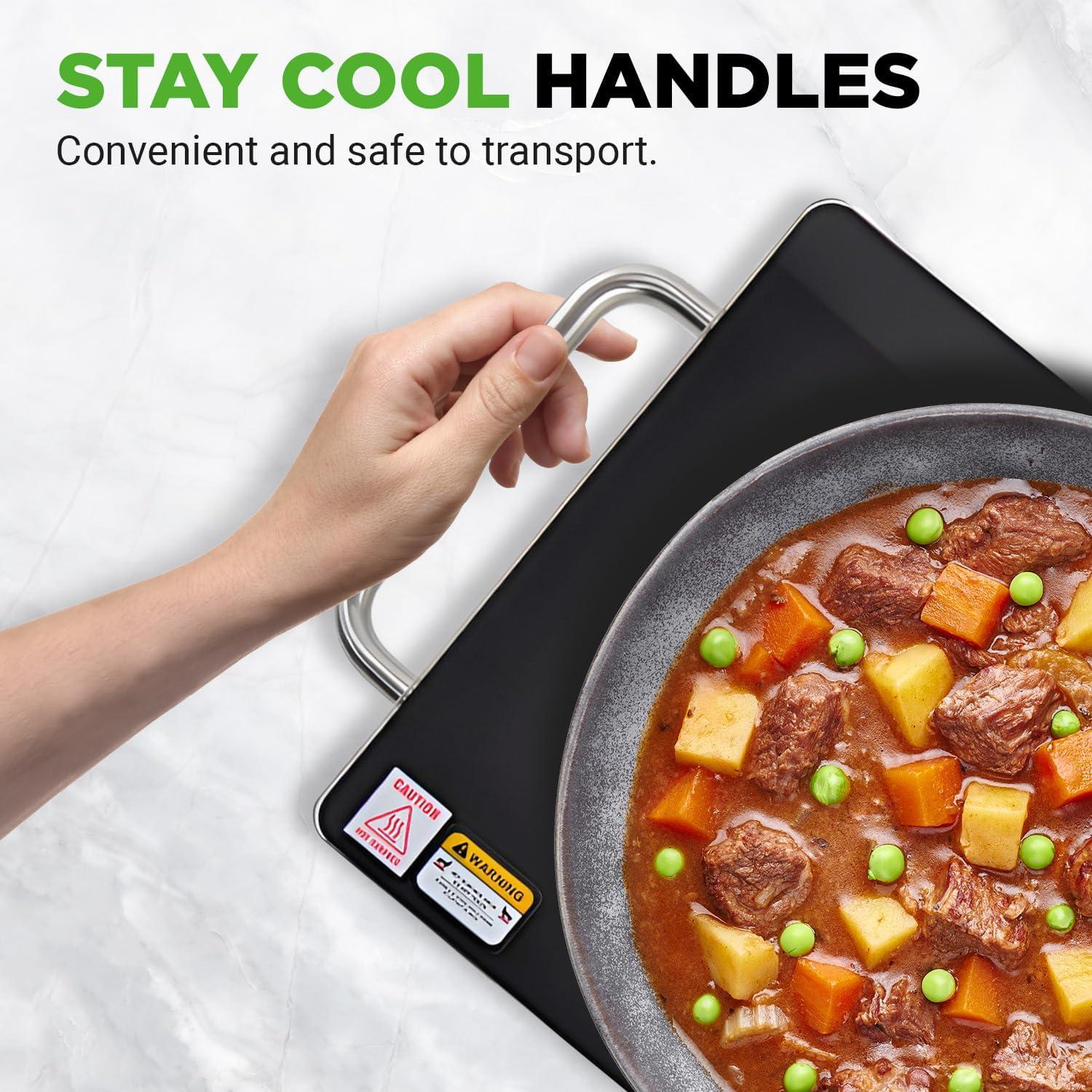 Bandeja Calentadora Eléctrica Nutrichef 36.8x21.8cm Vidrio Templado