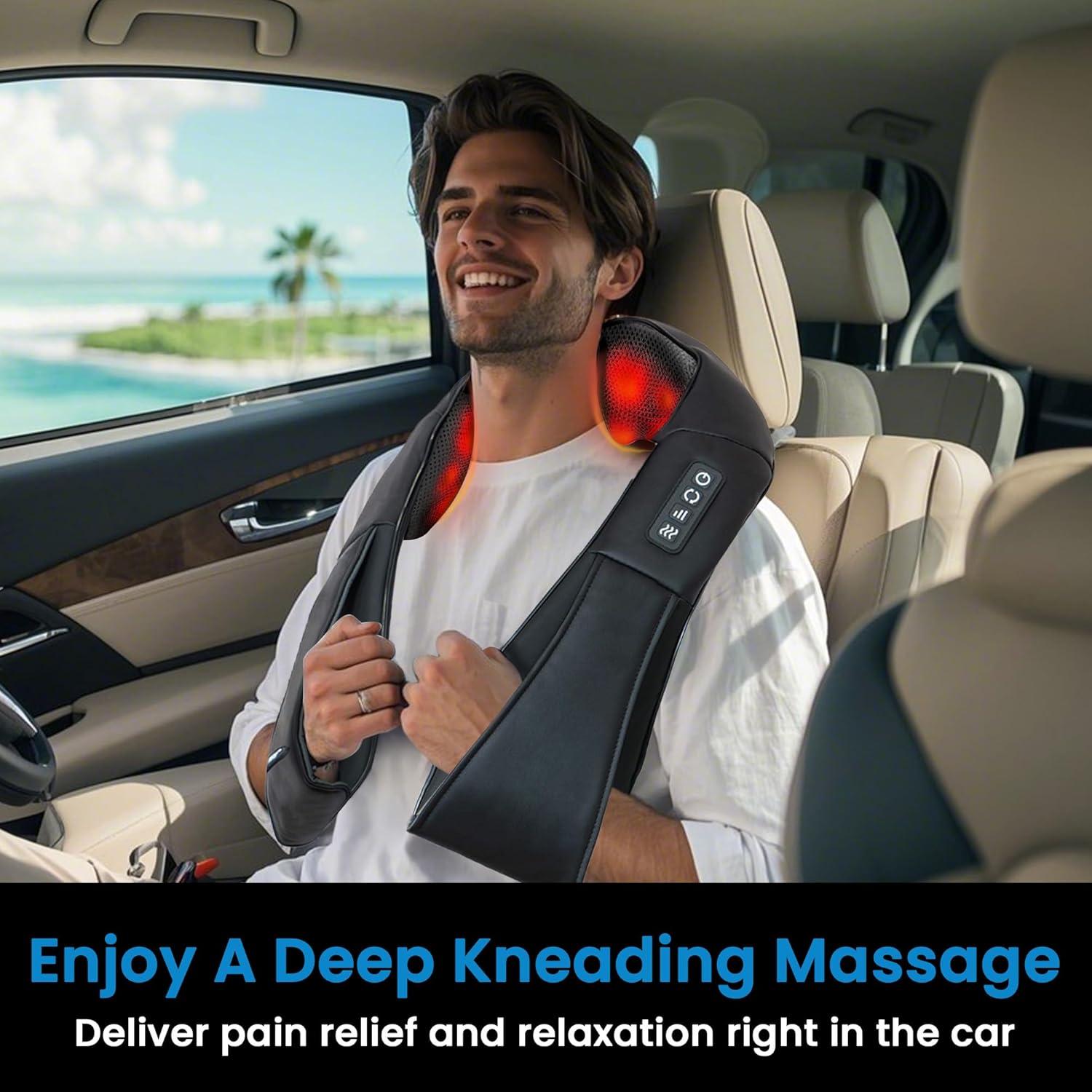 Masajeador de Cuello y Espalda Shiatsu BOFEUNNG con Calor