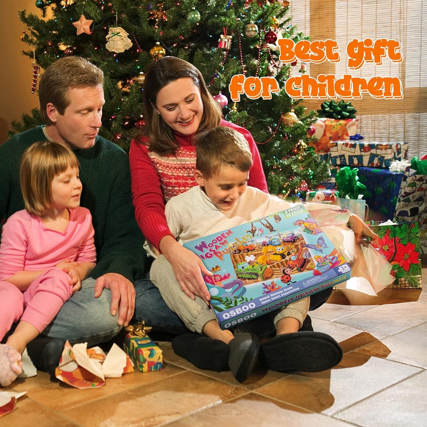 Rompecabezas de Madera OSBOO 48 Piezas para Niños 4-8 Años