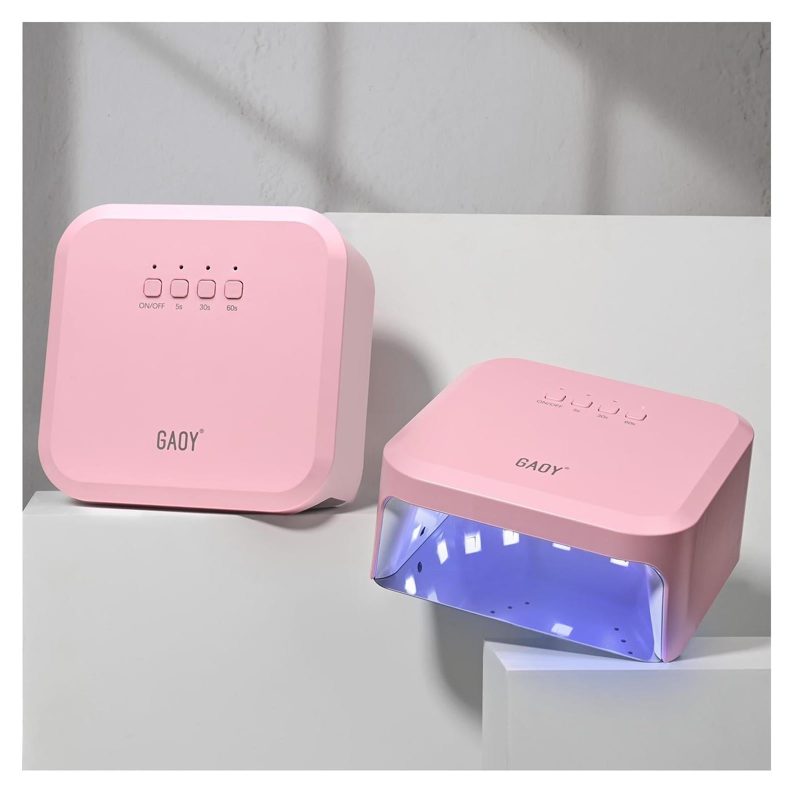 Lámpara UV para Uñas GAOY Rosa, Secado Rápido 30mW/cm²