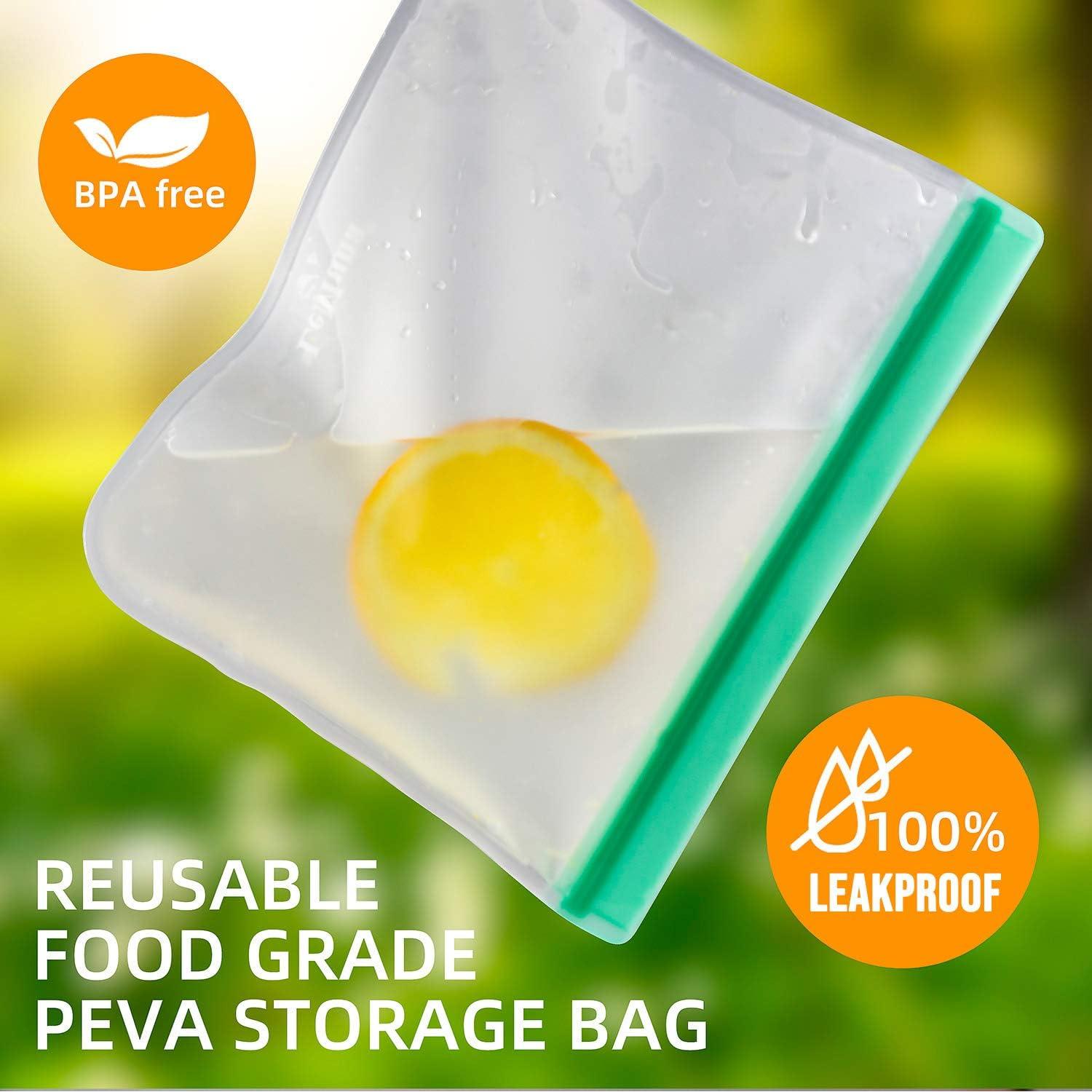 Paquete de 12 Bolsas Reutilizables LeMuna - 4 Galones, Sin BPA