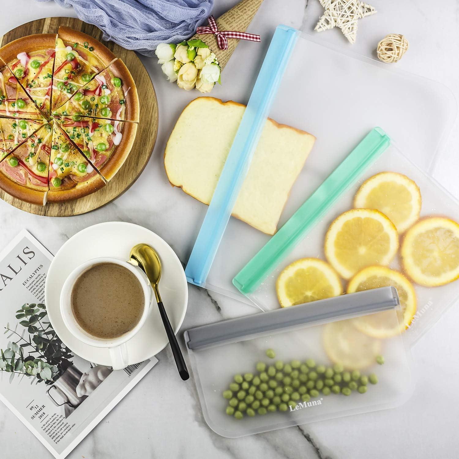 Paquete de 12 Bolsas Reutilizables LeMuna - 4 Galones, Sin BPA