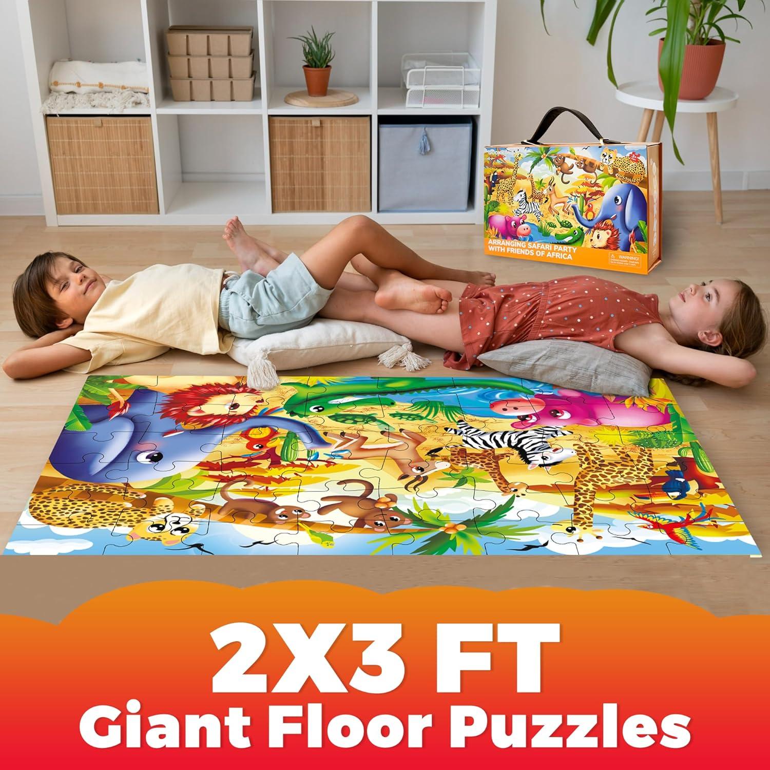 Puzzle de Suelo Gigante QUOKKA África 61x91 cm 48 Piezas