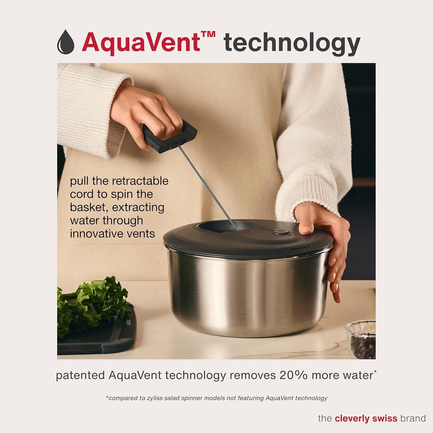 Zyliss Easy Spin Ensaladera Pequeña Acero Inoxidable 0.92kg