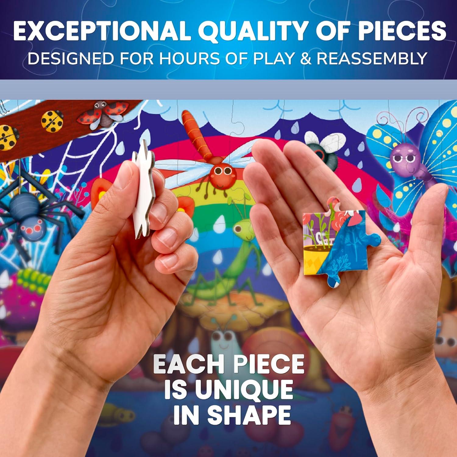 Rompecabezas Brillantes QUOKKA 4x60 Piezas para Niños 4-8 Años