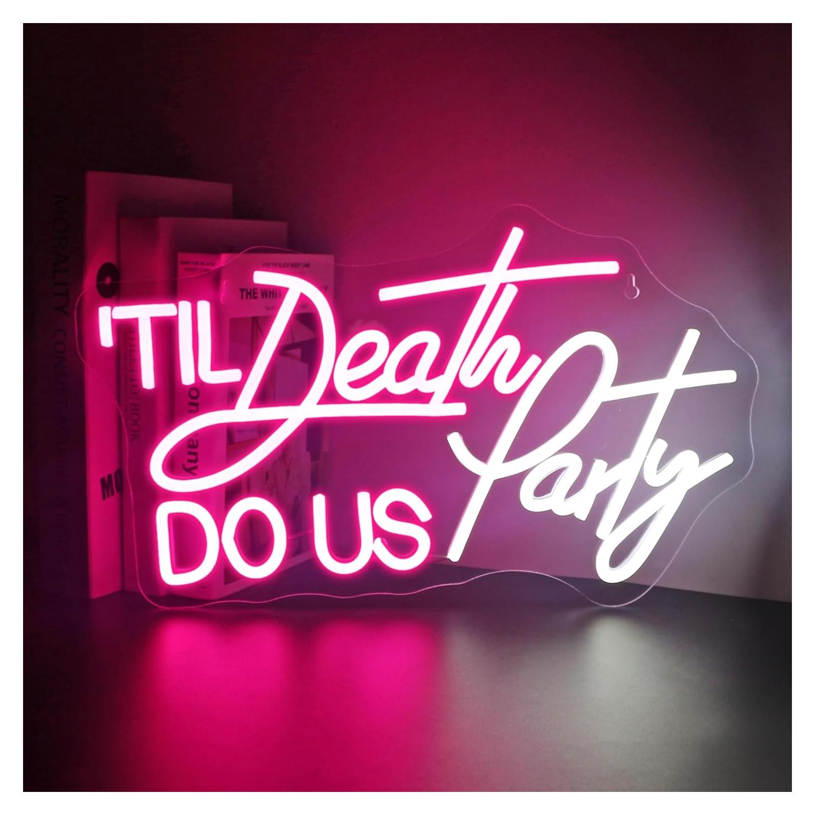 Luz de Neón LED Til Death Do Us Party para Decoración