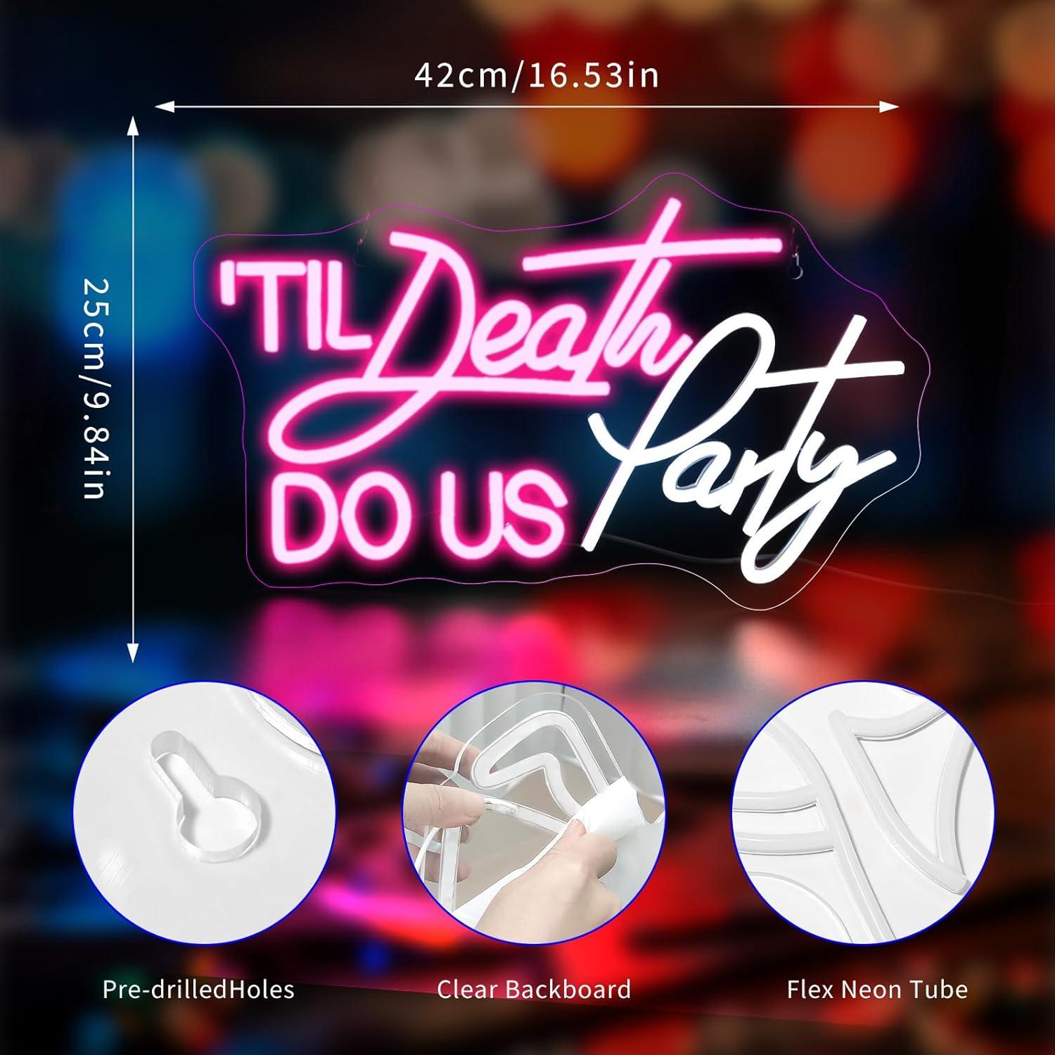 Luz de Neón LED Til Death Do Us Party para Decoración