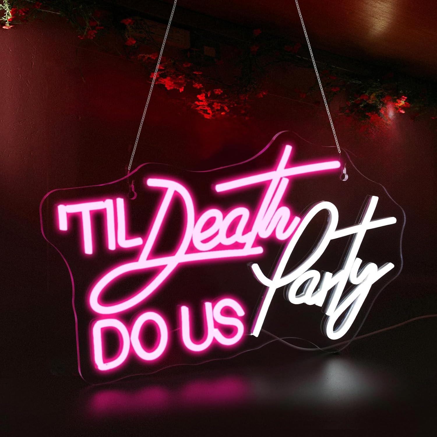 Luz de Neón LED Til Death Do Us Party para Decoración