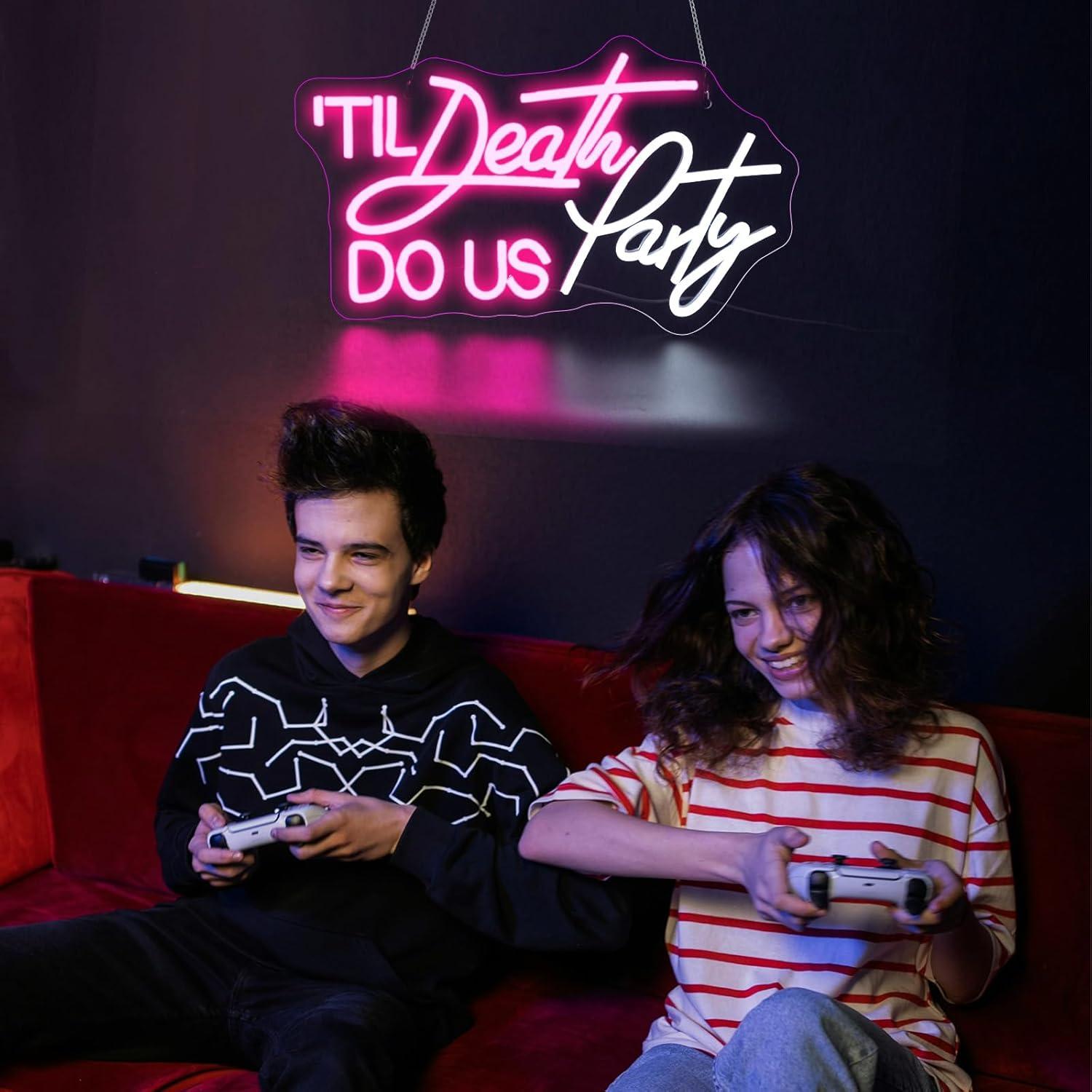 Luz de Neón LED Til Death Do Us Party para Decoración