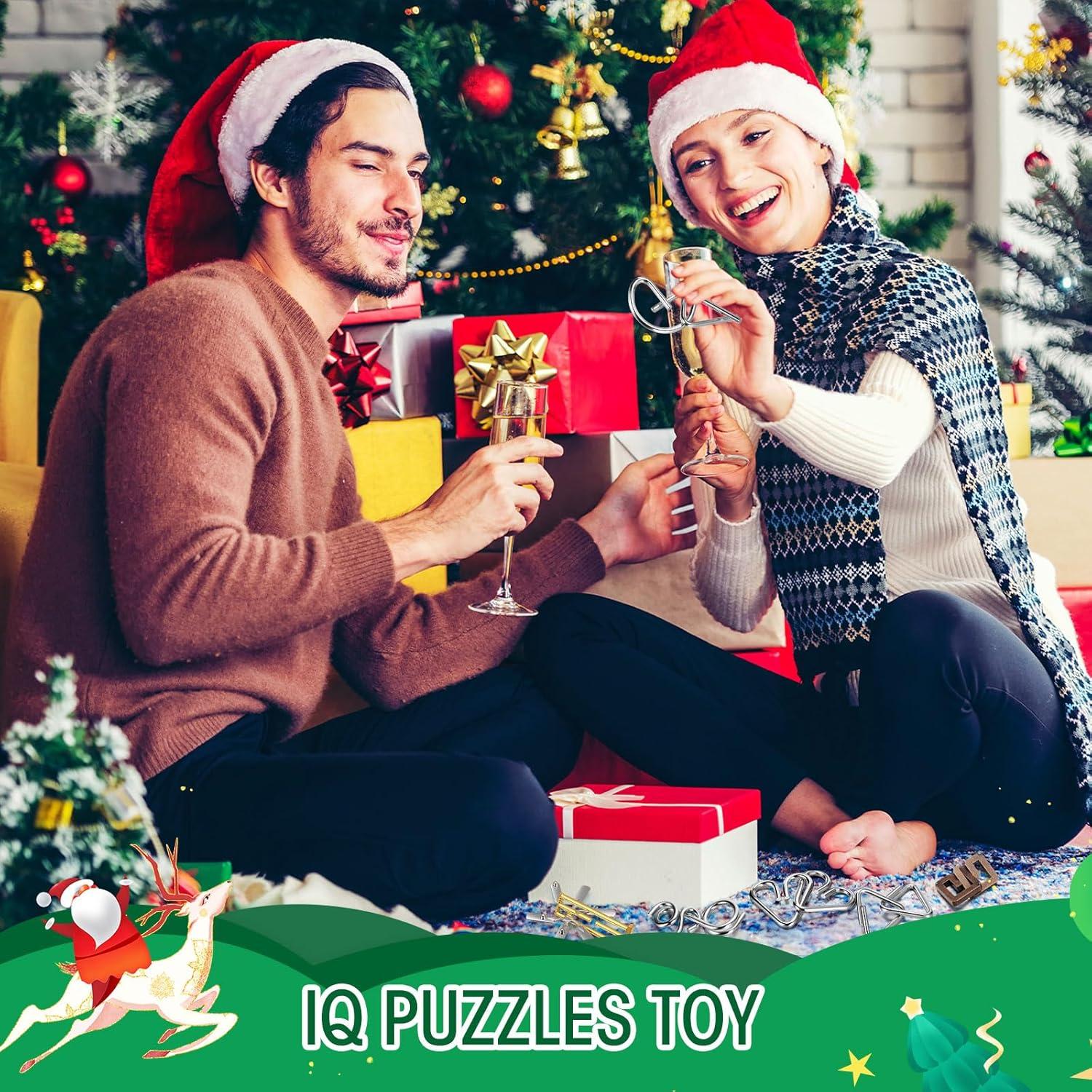 Rompecabezas de Ingenio 32 Piezas Metal y Madera IQ Seenelling