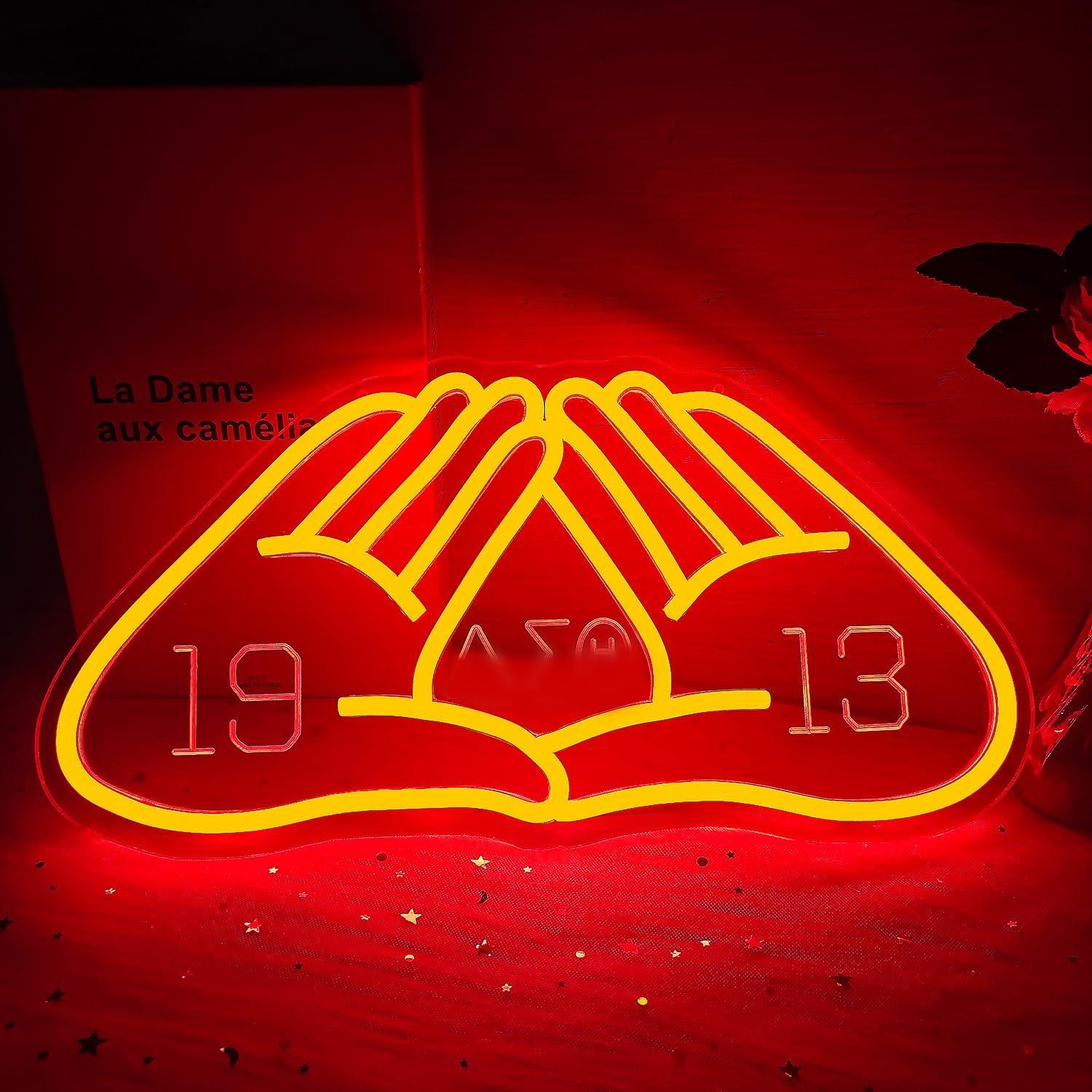 Luz de neón regulable Vveikea roja para decoración de pared