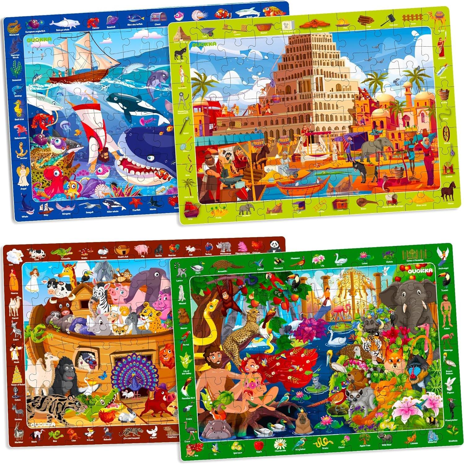 Rompecabezas Educativos QUOKKA 60 Piezas para Niños 4-10 Años