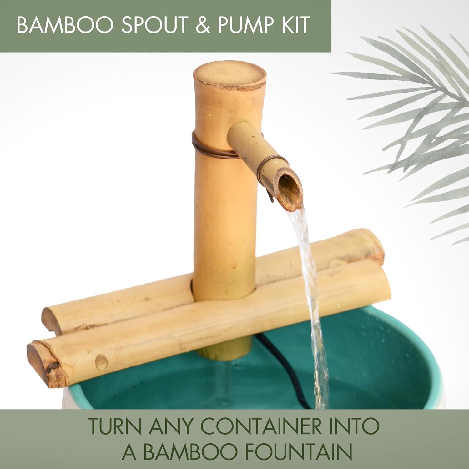 Fuente de Agua Zen Bamboo Accents 17.78 cm Ajustable Natural