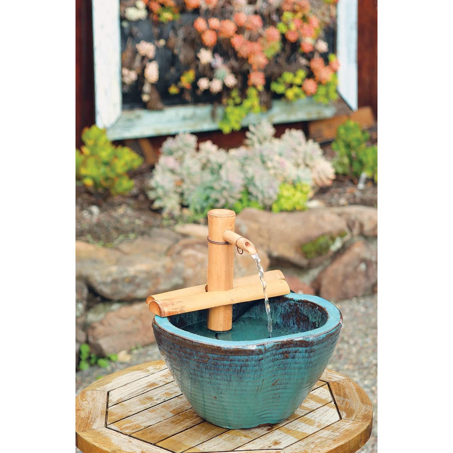 Fuente de Agua Zen Bamboo Accents 17.78 cm Ajustable Natural