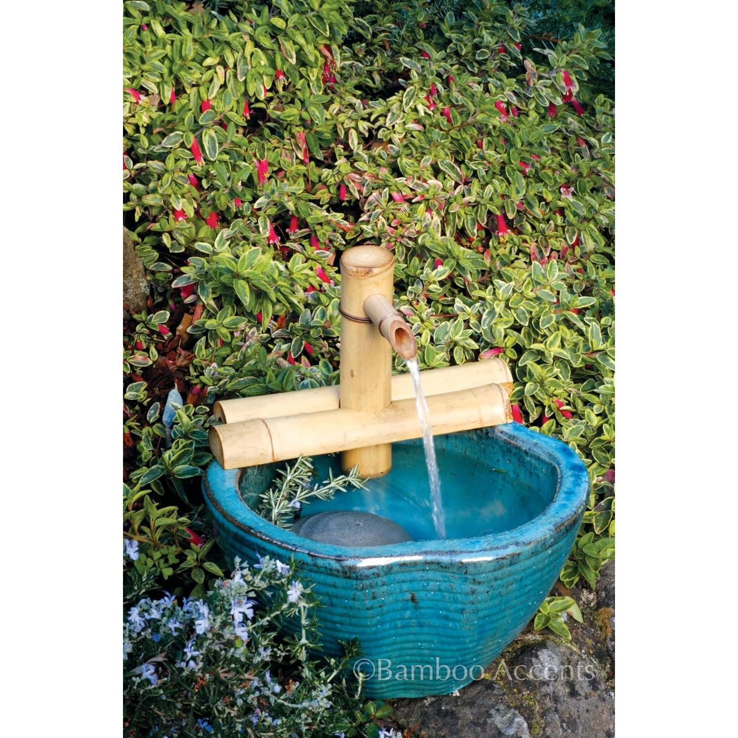 Fuente de Agua Zen Bamboo Accents 17.78 cm Ajustable Natural