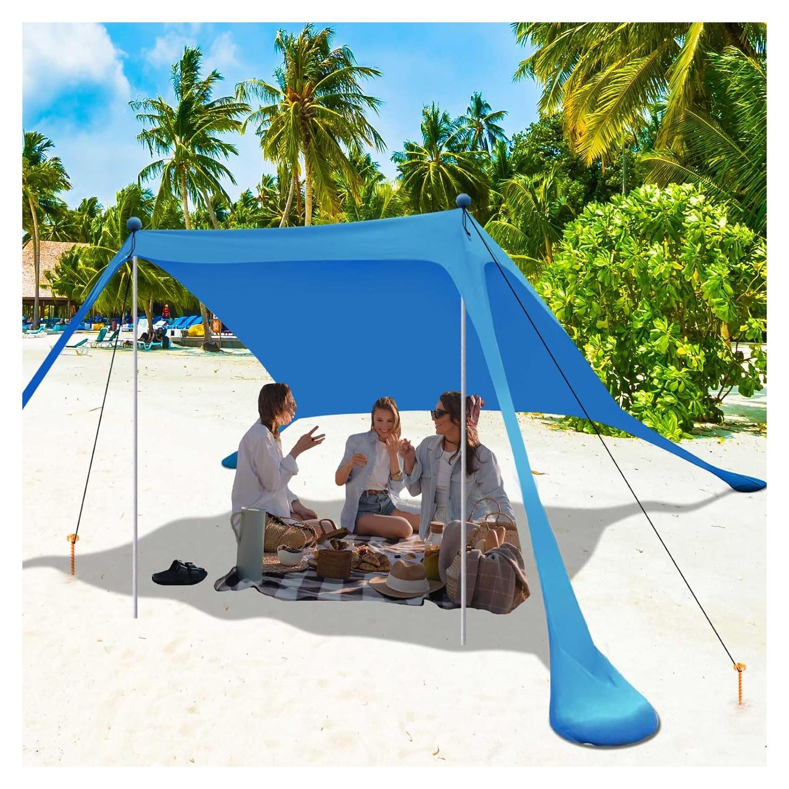 Canopy Playa YENGIAM 3.35x3.35m UPF50+ Turquesa