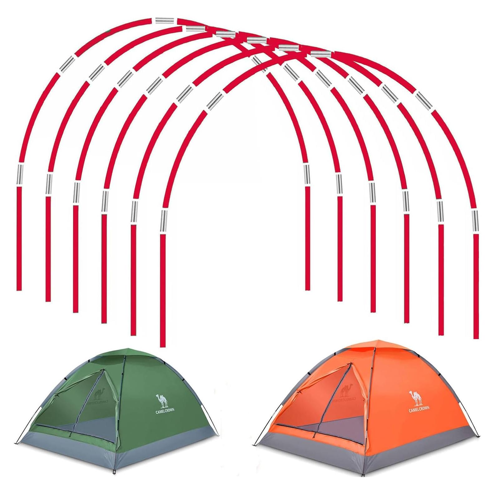 Barras de Tienda de Camping Fercery 36 Piezas 6.5mm Fibra de Vidrio