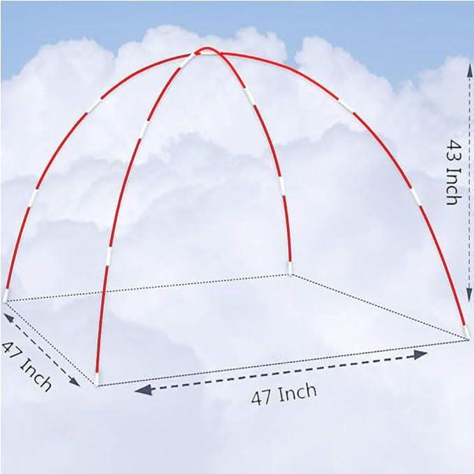 Barras de Tienda de Camping Fercery 36 Piezas 6.5mm Fibra de Vidrio