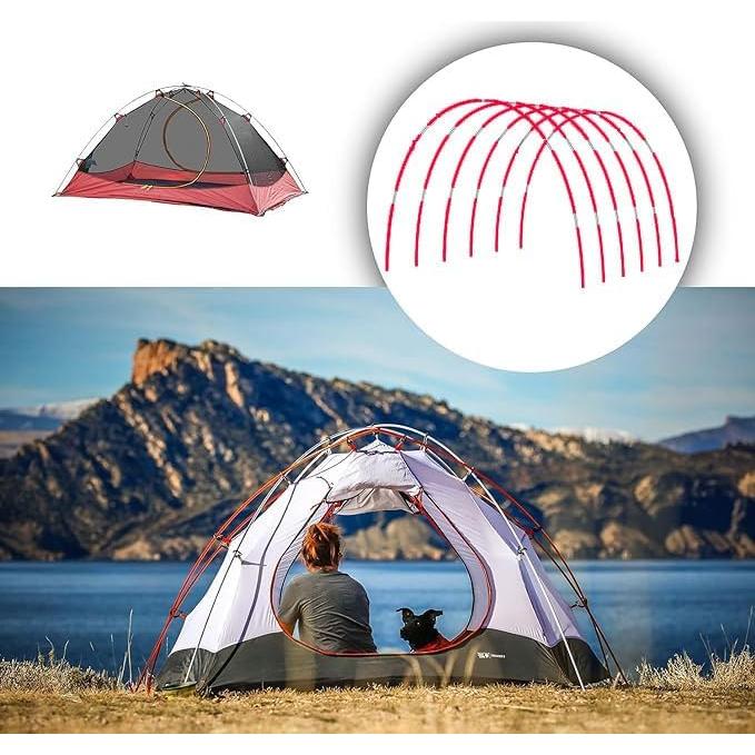 Barras de Tienda de Camping Fercery 36 Piezas 6.5mm Fibra de Vidrio