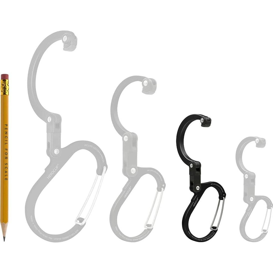 Clip Carabinero GEAR AID Heroclip Pequeño 22.68 kg Negro/Rojo