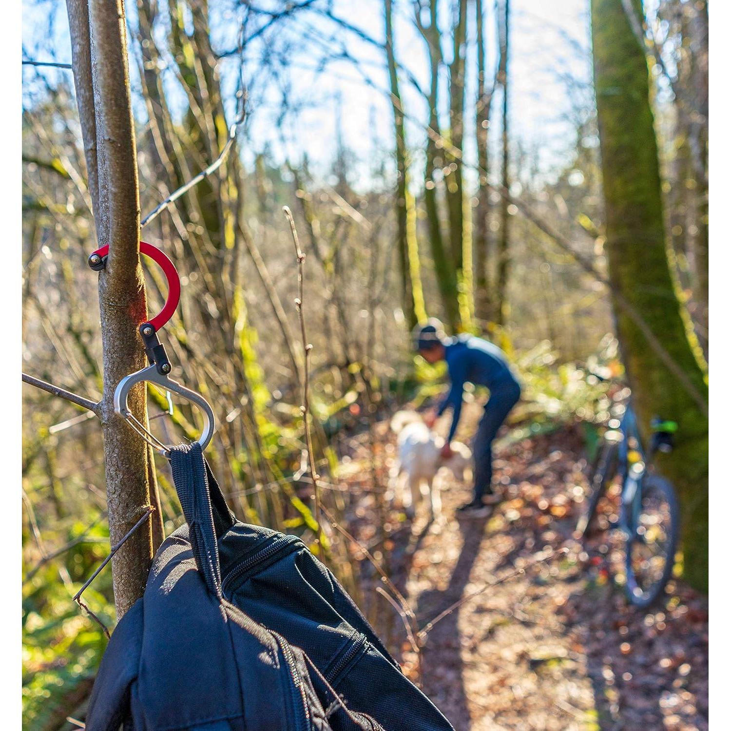 Clip Carabinero GEAR AID Heroclip Pequeño 22.68 kg Negro/Rojo