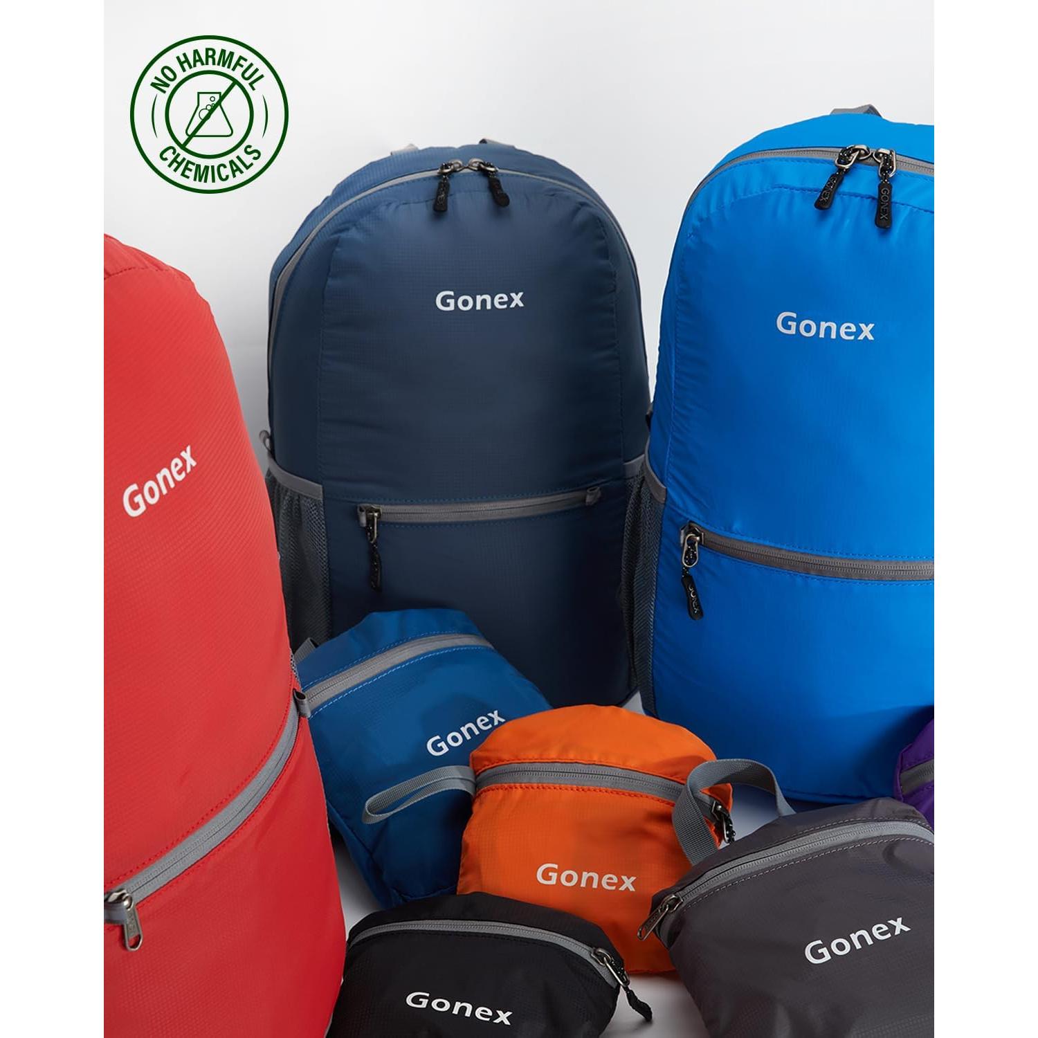 Mochila Plegable Gonex 30L Ultra Ligera Negra para Senderismo