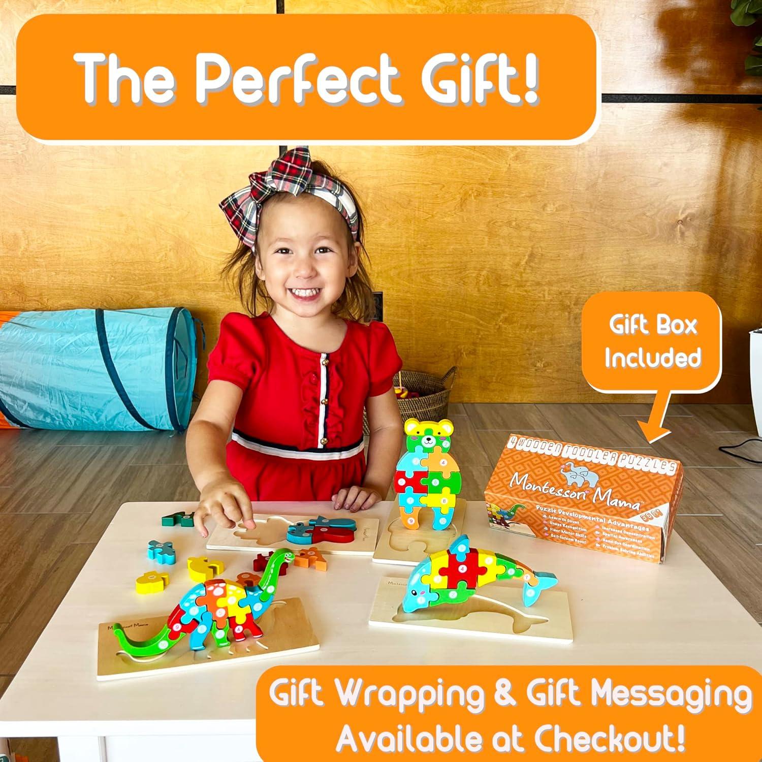 Rompecabezas de Madera Montessori Mama para Niños 2-4 Años