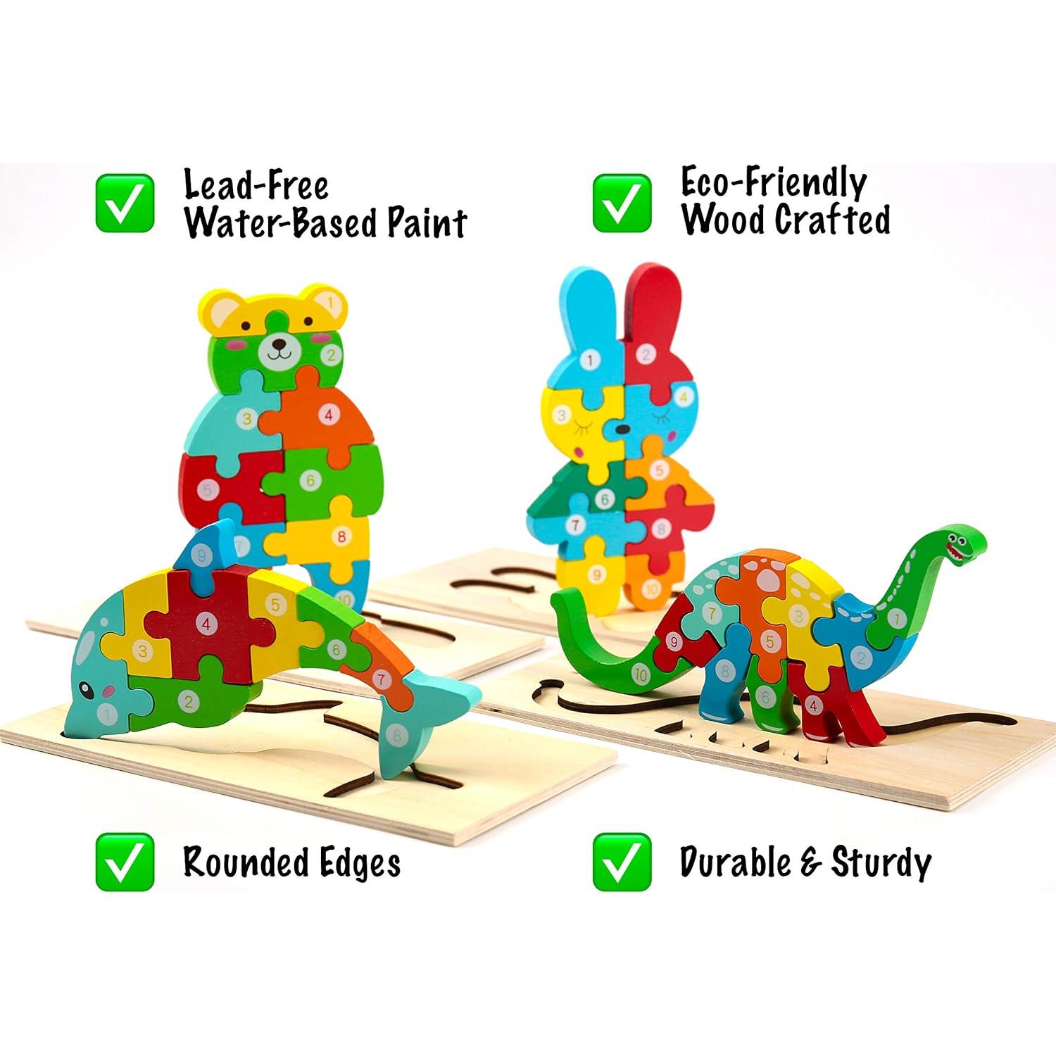 Rompecabezas de Madera Montessori Mama para Niños 2-4 Años