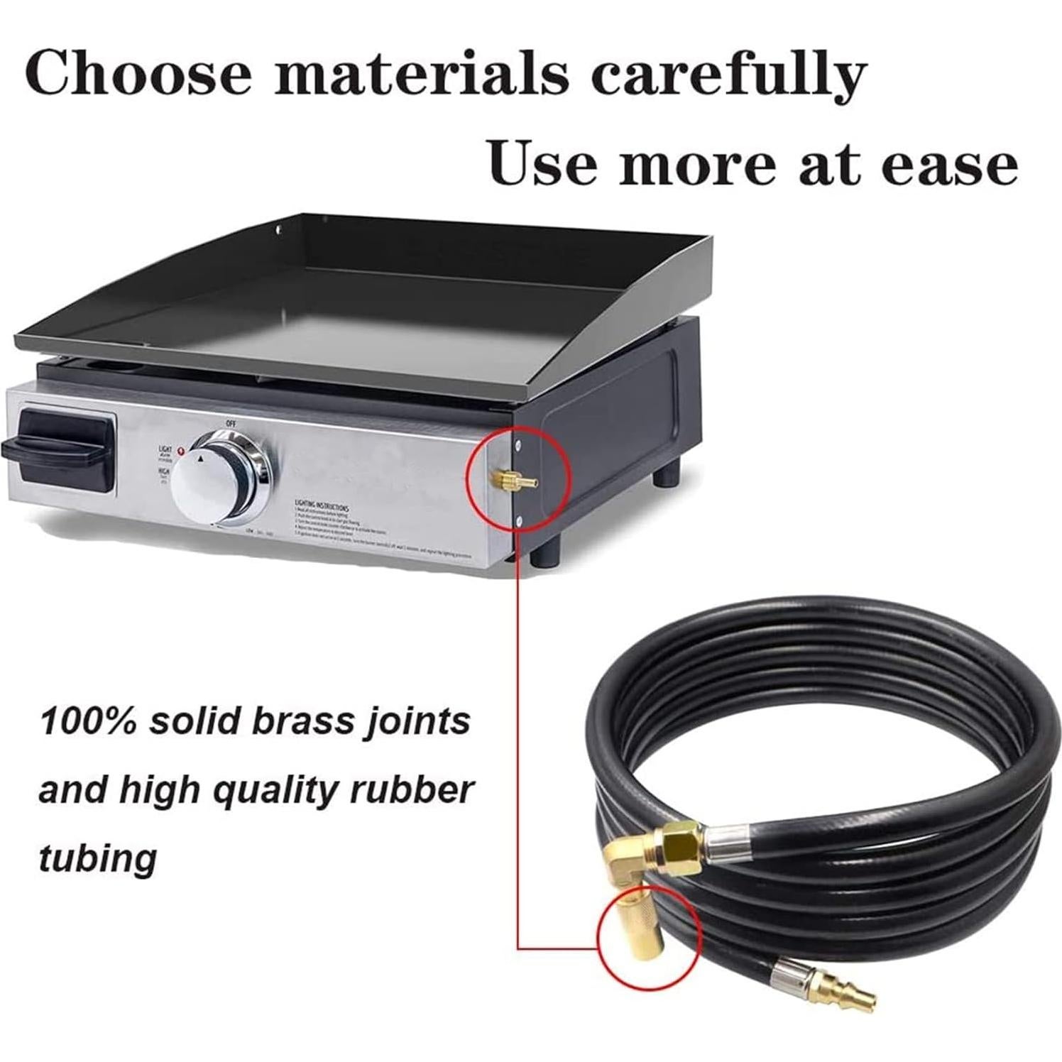 Manguera de Propano 3.05m Monkemon con Conexión Rápida