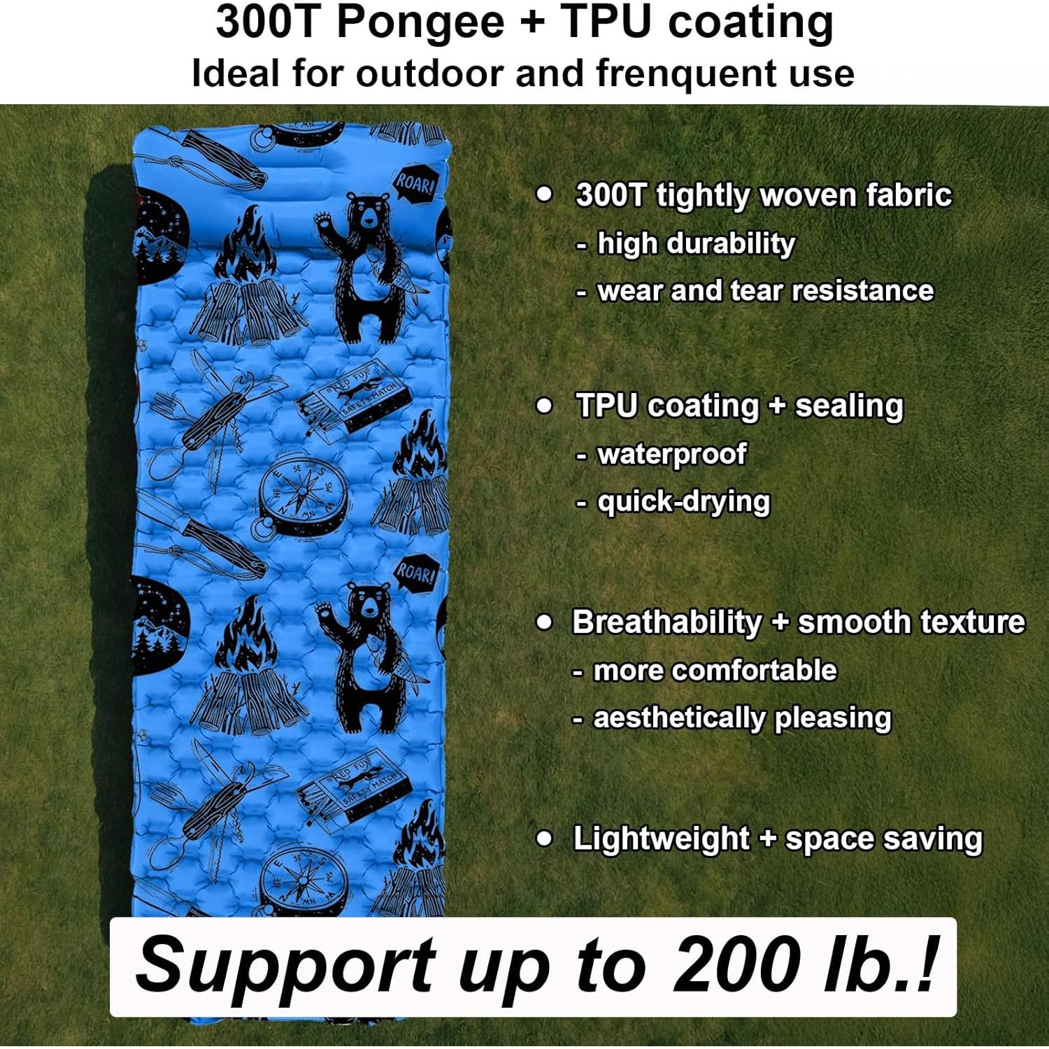 Colchón Inflable KidzAdventure 1.65m con Bomba y Almohada