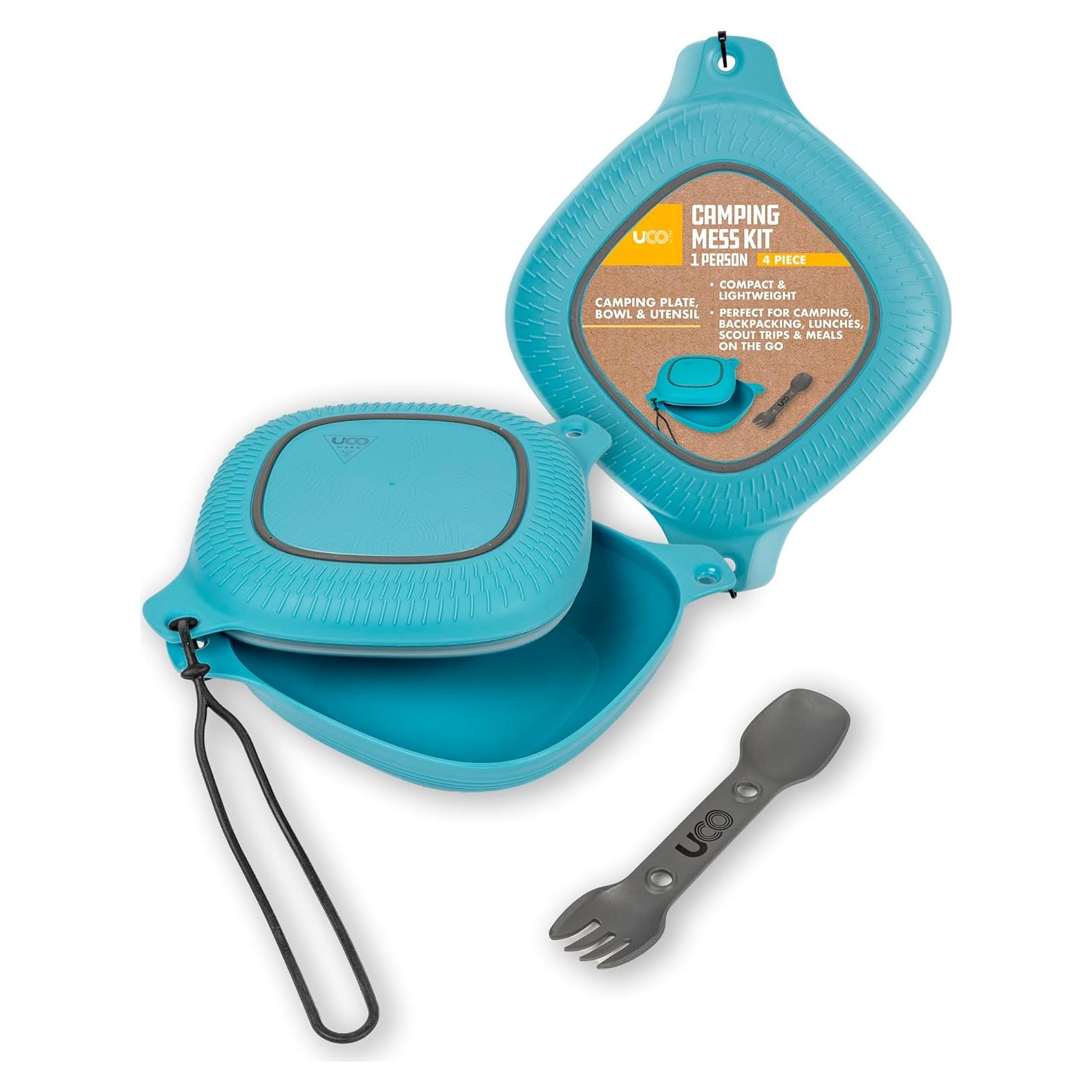 Kit de Comida para Camping UCO 4 Piezas Azul Utensilios