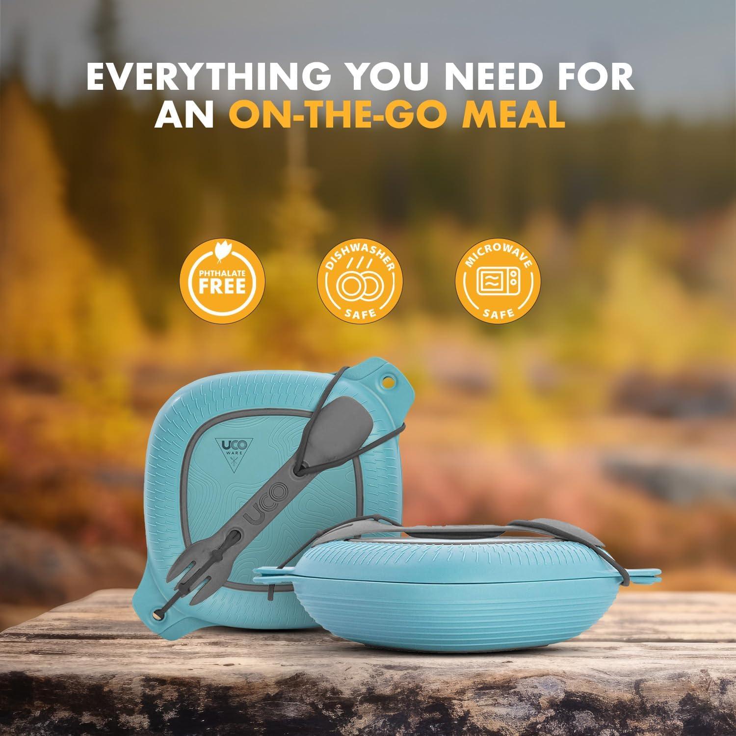 Kit de Comida para Camping UCO 4 Piezas Azul Utensilios