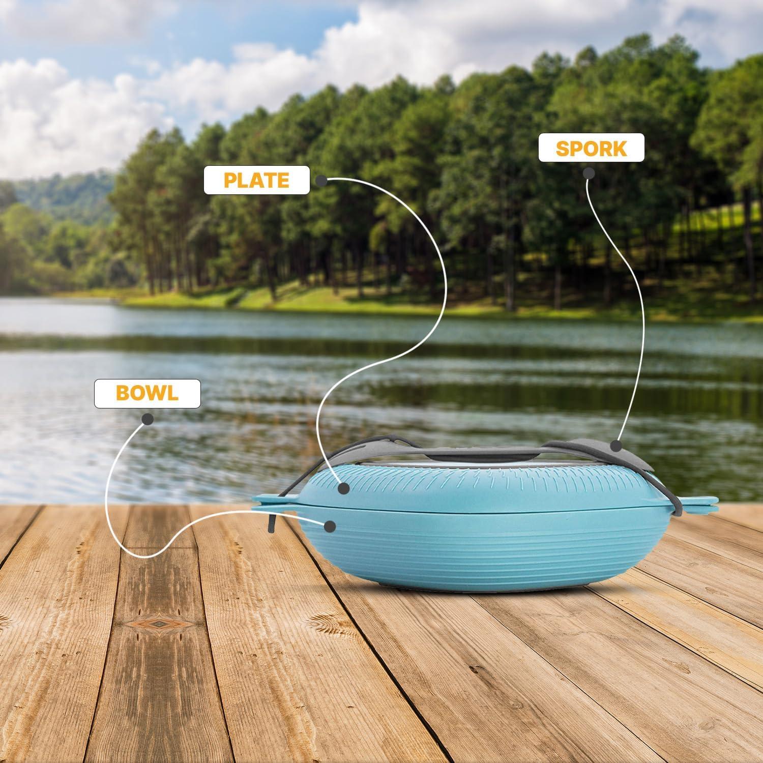 Kit de Comida para Camping UCO 4 Piezas Azul Utensilios