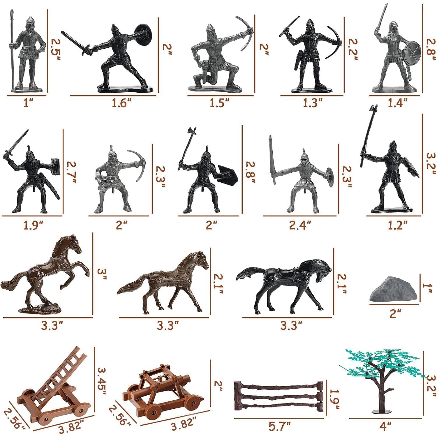 Figuras de Acción Caballeros Medievales AMOR PRESENT 24 Piezas