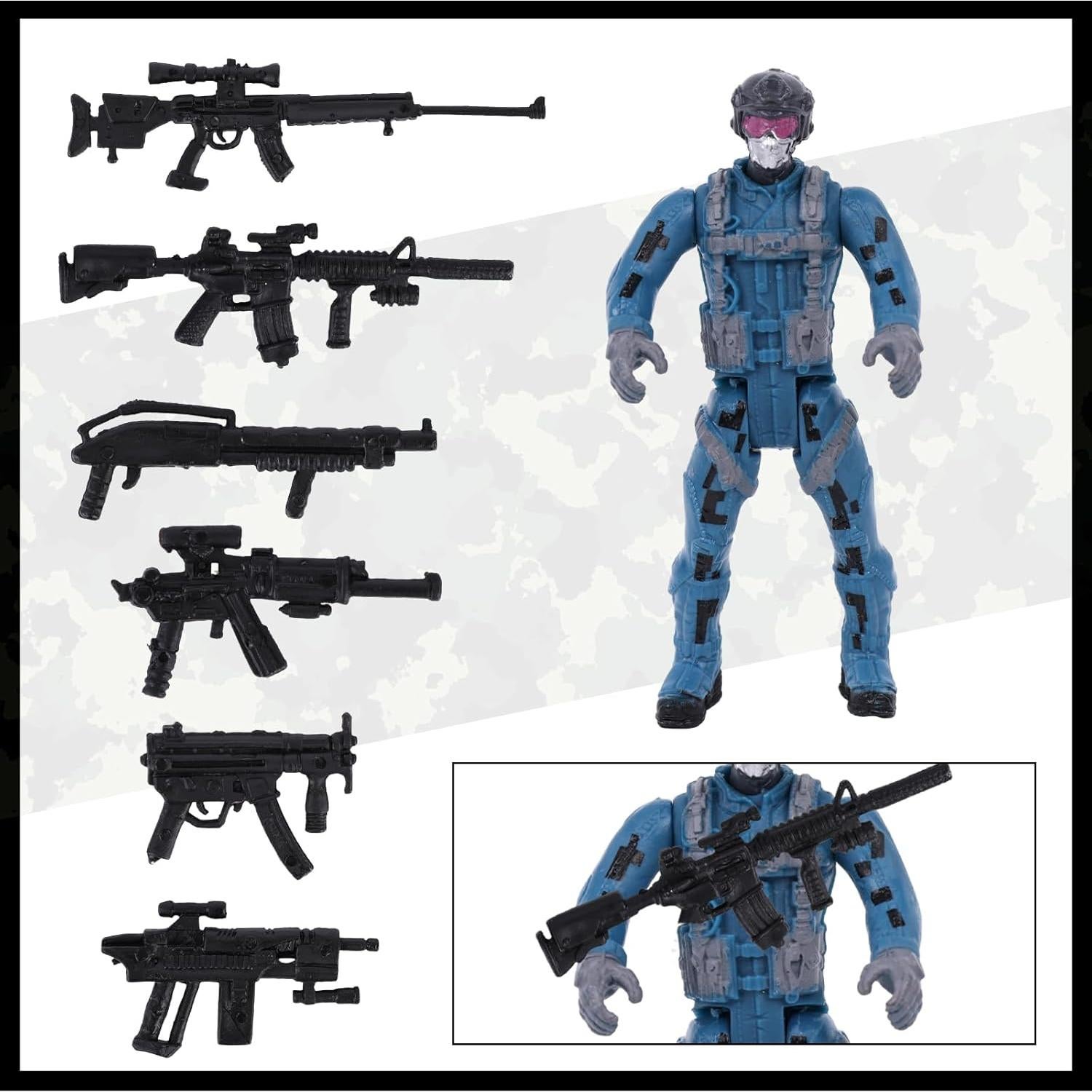 Figuras de Acción Soldados 3 Nutrias 12PCS con Armas