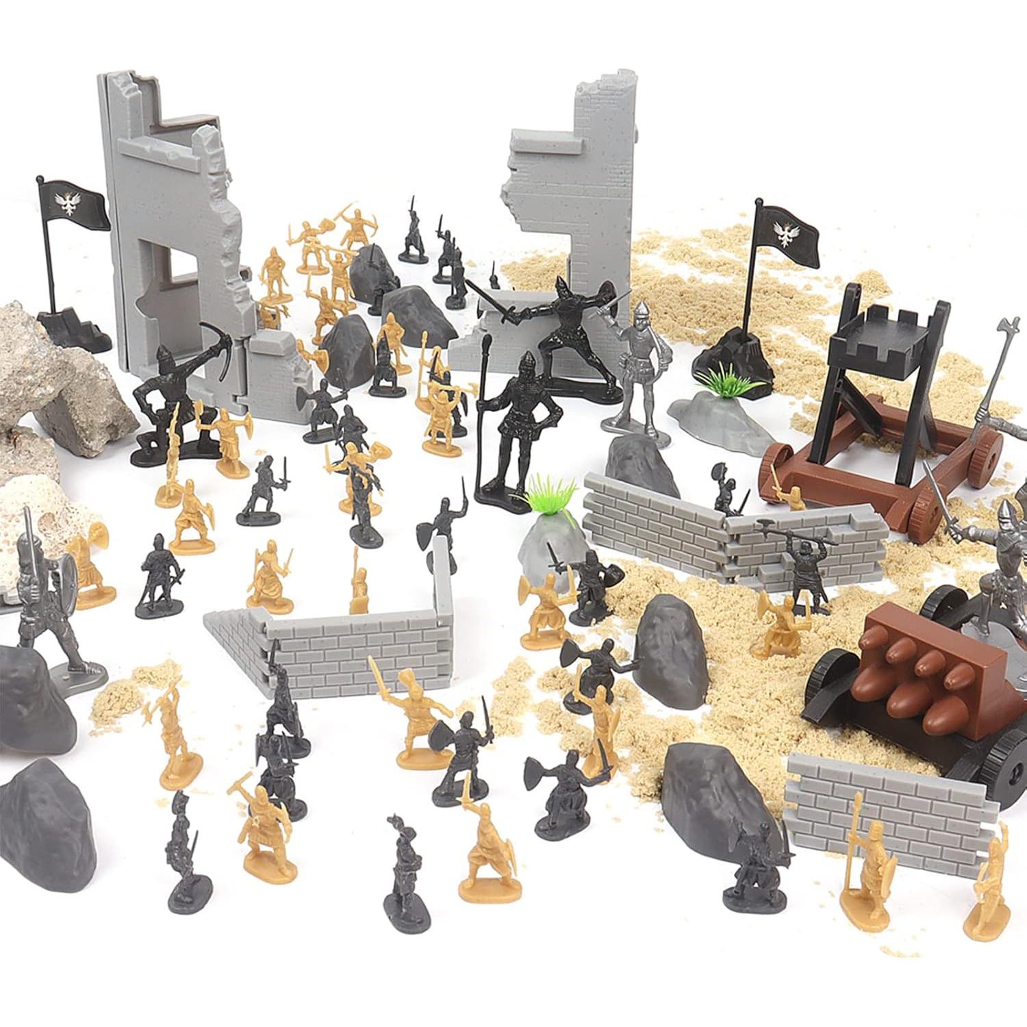 OTONOPI Soldados de Juguete Medieval 250PCS con Accesorios