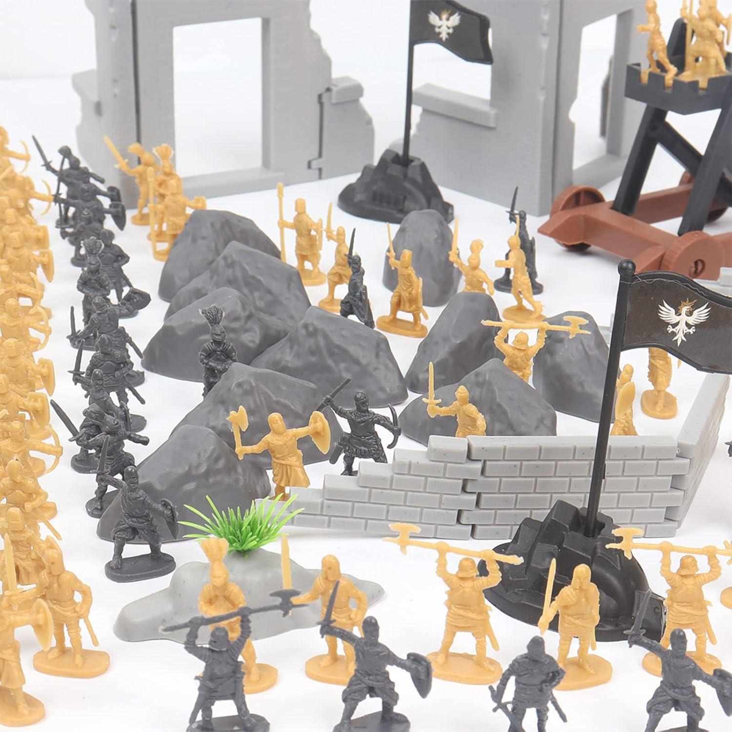 OTONOPI Soldados de Juguete Medieval 250PCS con Accesorios