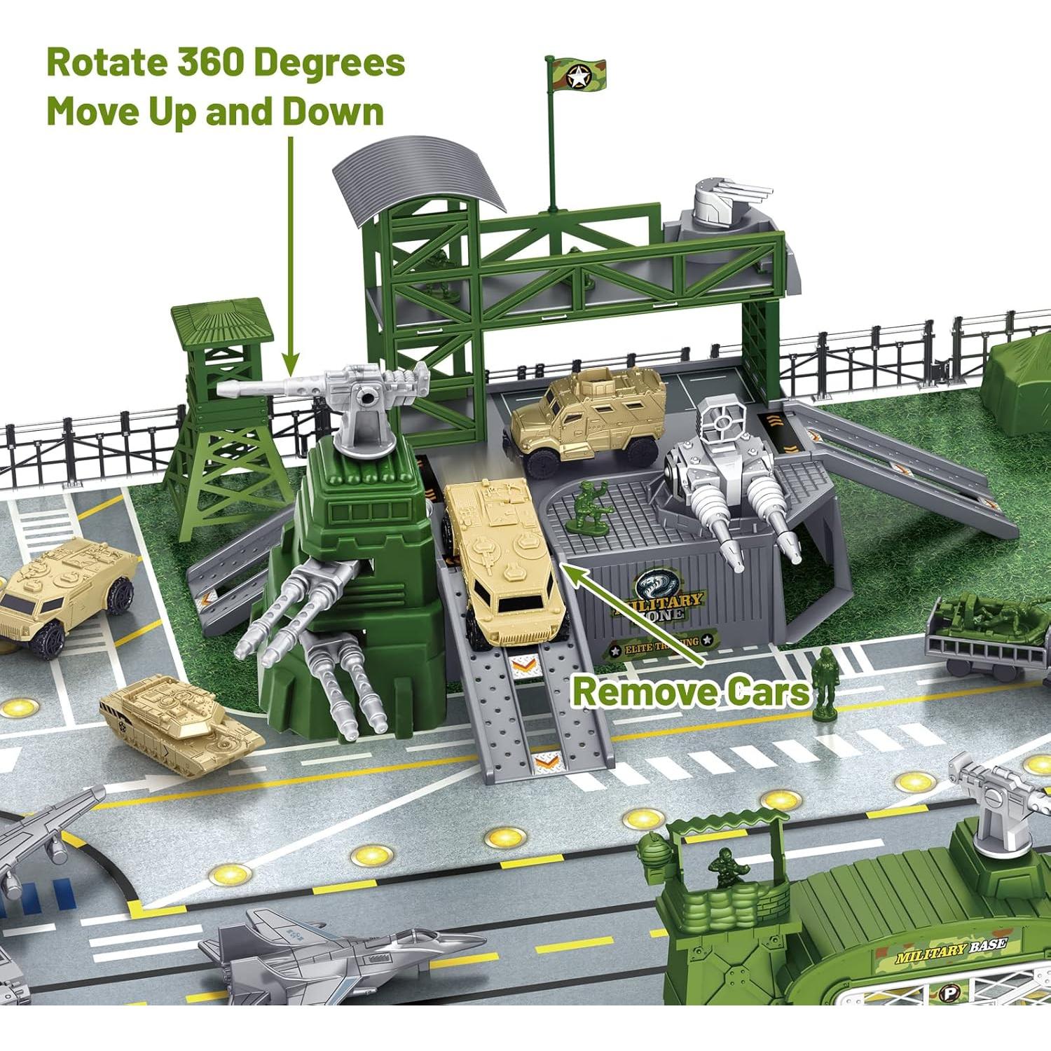 Juego de Base Militar de deAO con 38 Accesorios y Mapa